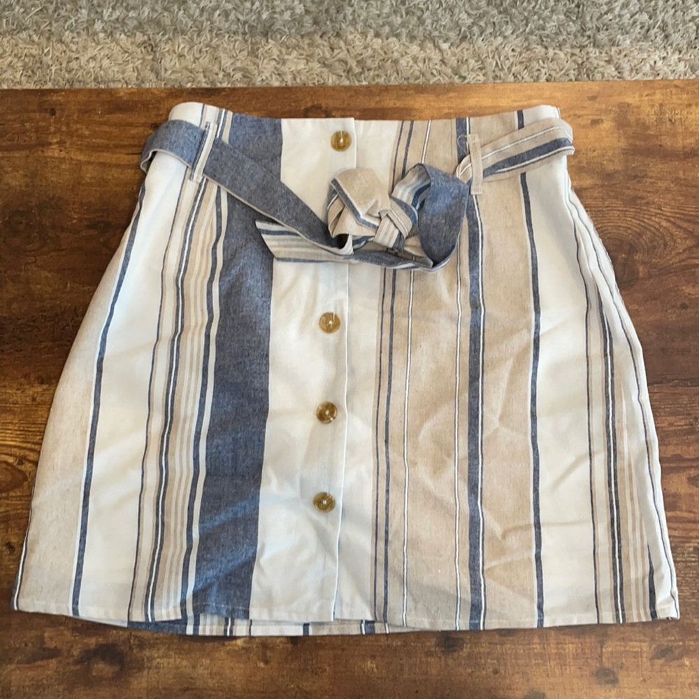 Everly striped skirt